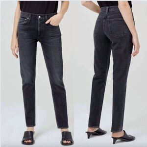 Agolde Lyle Low Rise Slim Jeans Black NEW